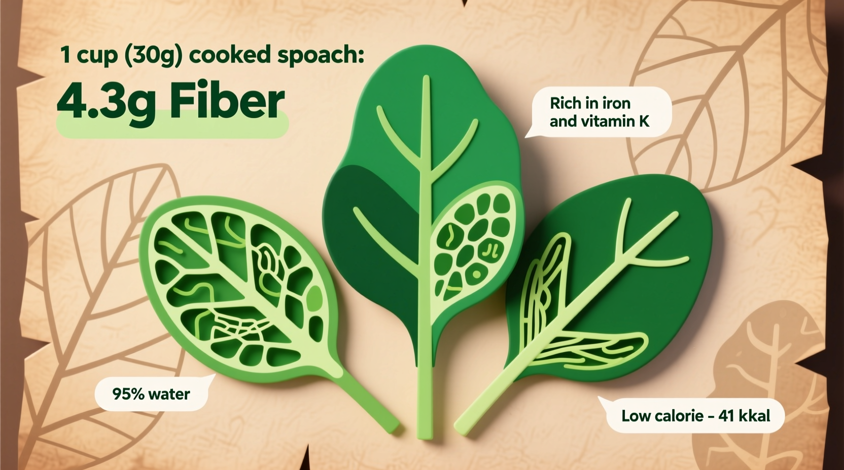 Spinach Fiber Content: Raw vs Cooked Measurements Revealed