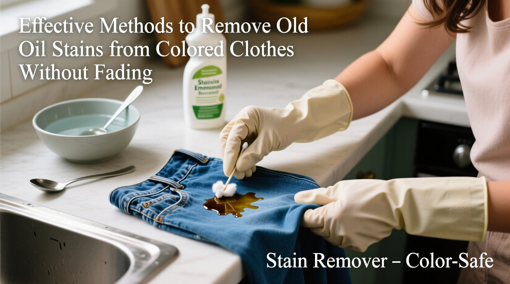 effective methods to remove old oil stains from colored clothes without fading