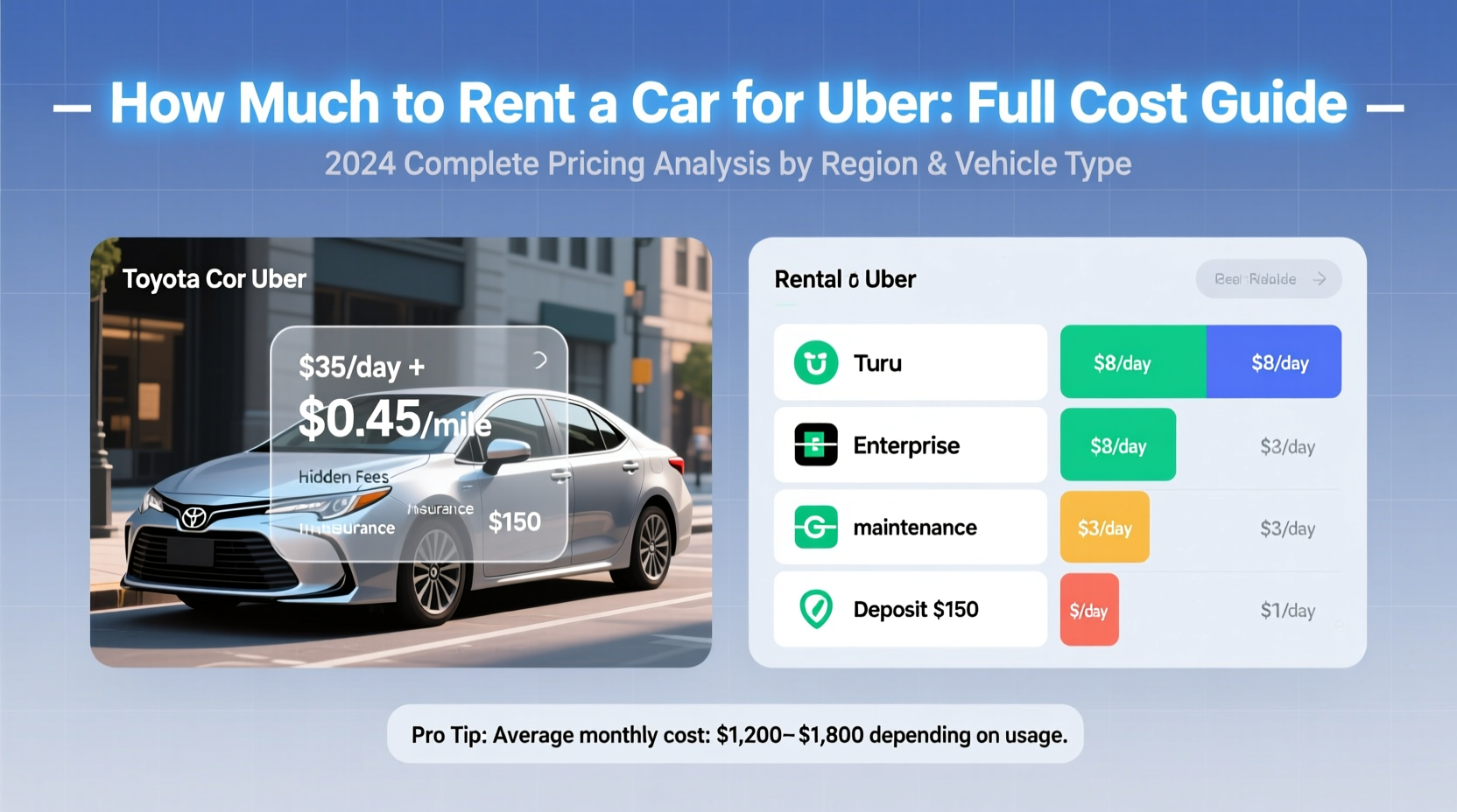 how much is to rent a car for uber