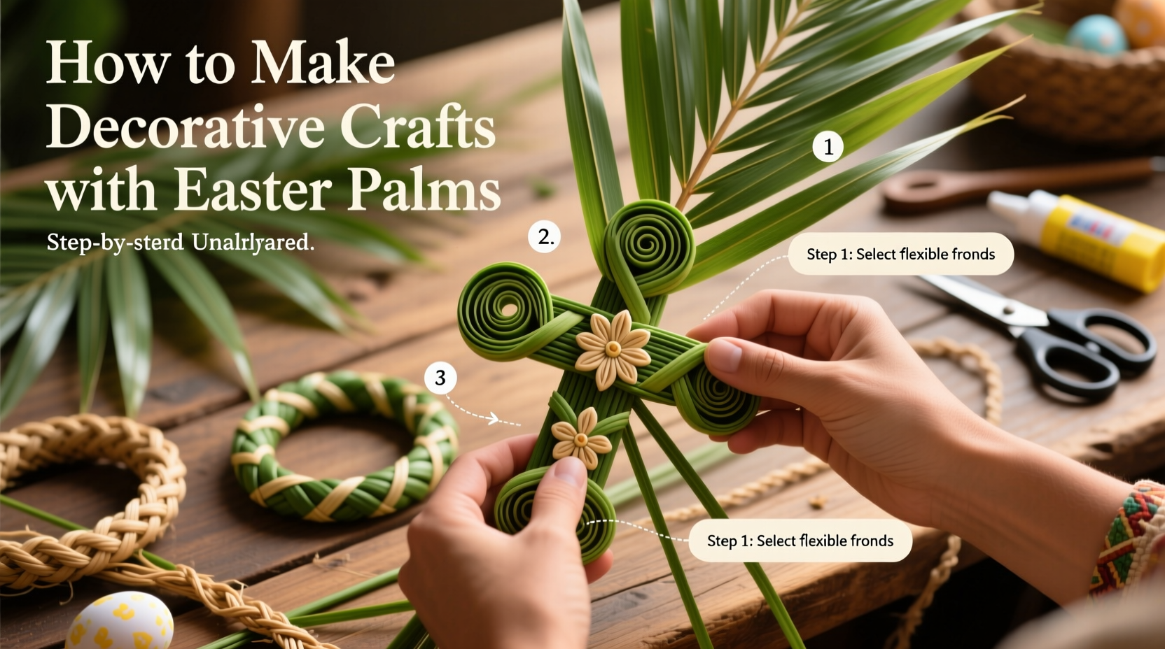 how to make things with easter palms