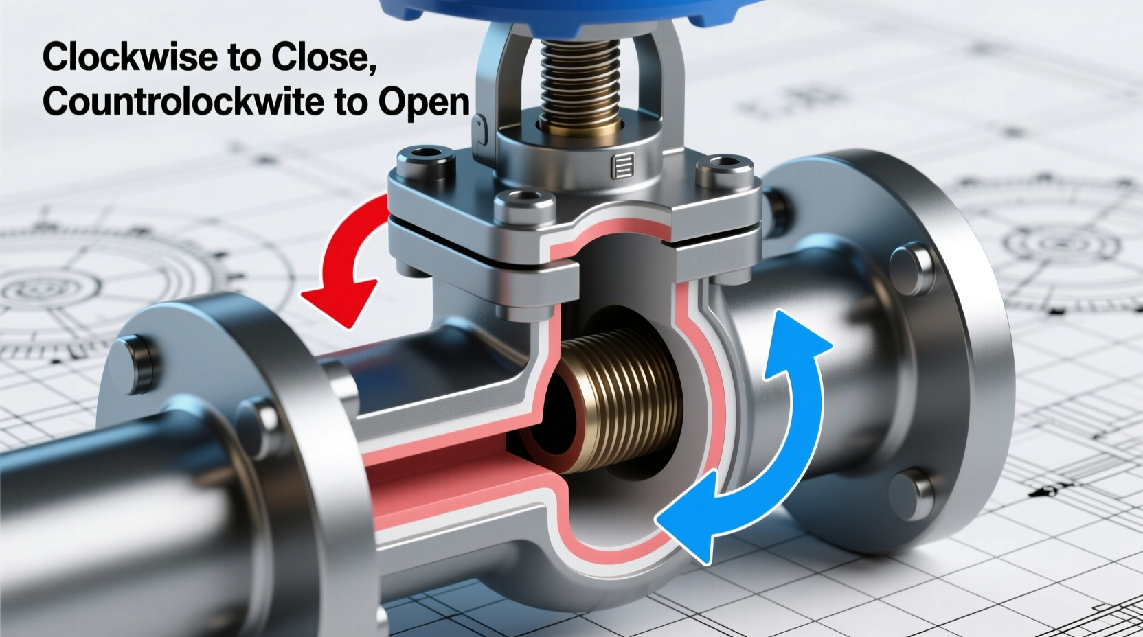 which way is open on a water valve