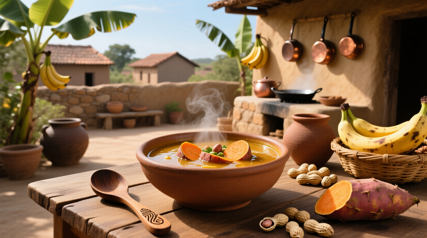 african peanut soup with sweet potato