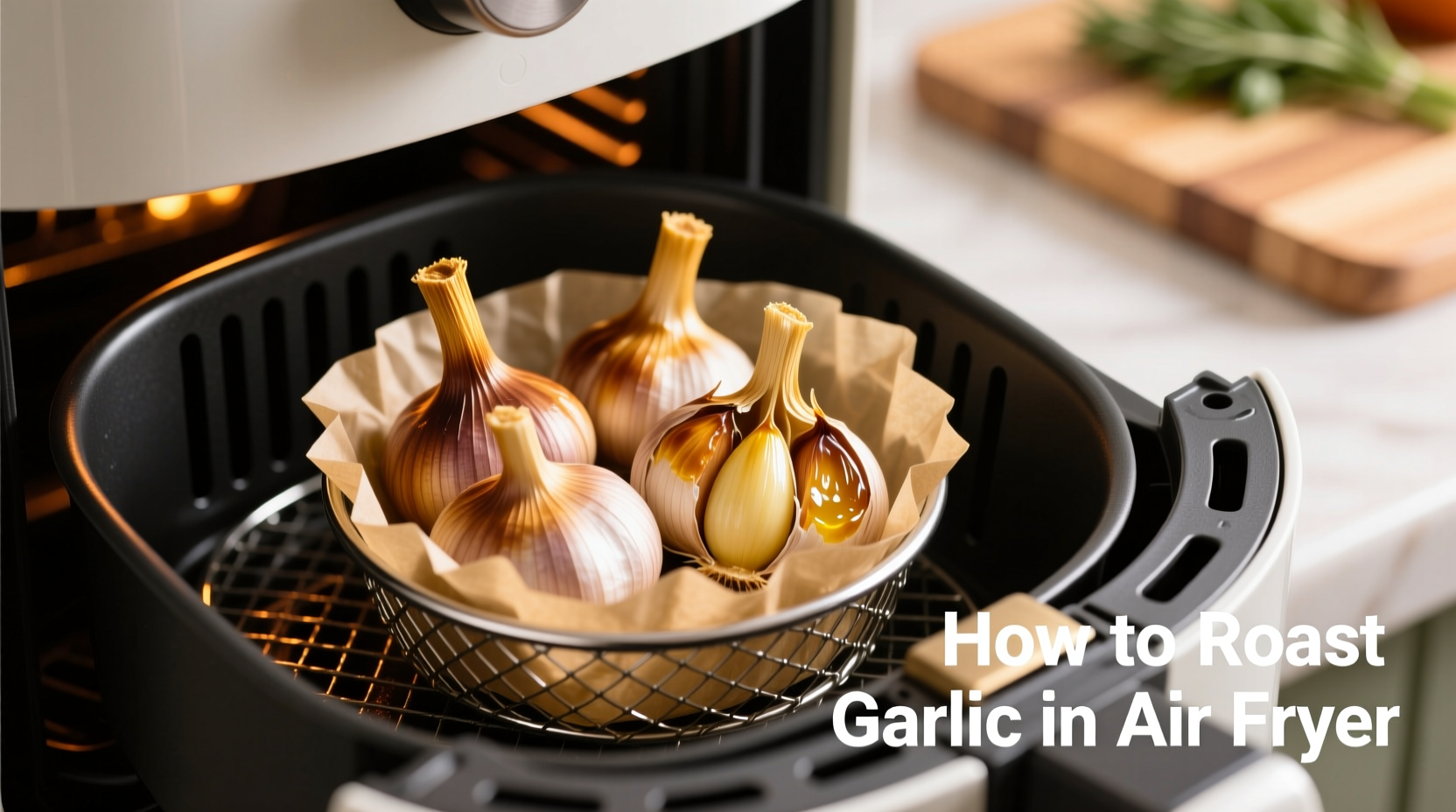 Perfect Air Fryer Roasted Garlic in 20 Minutes