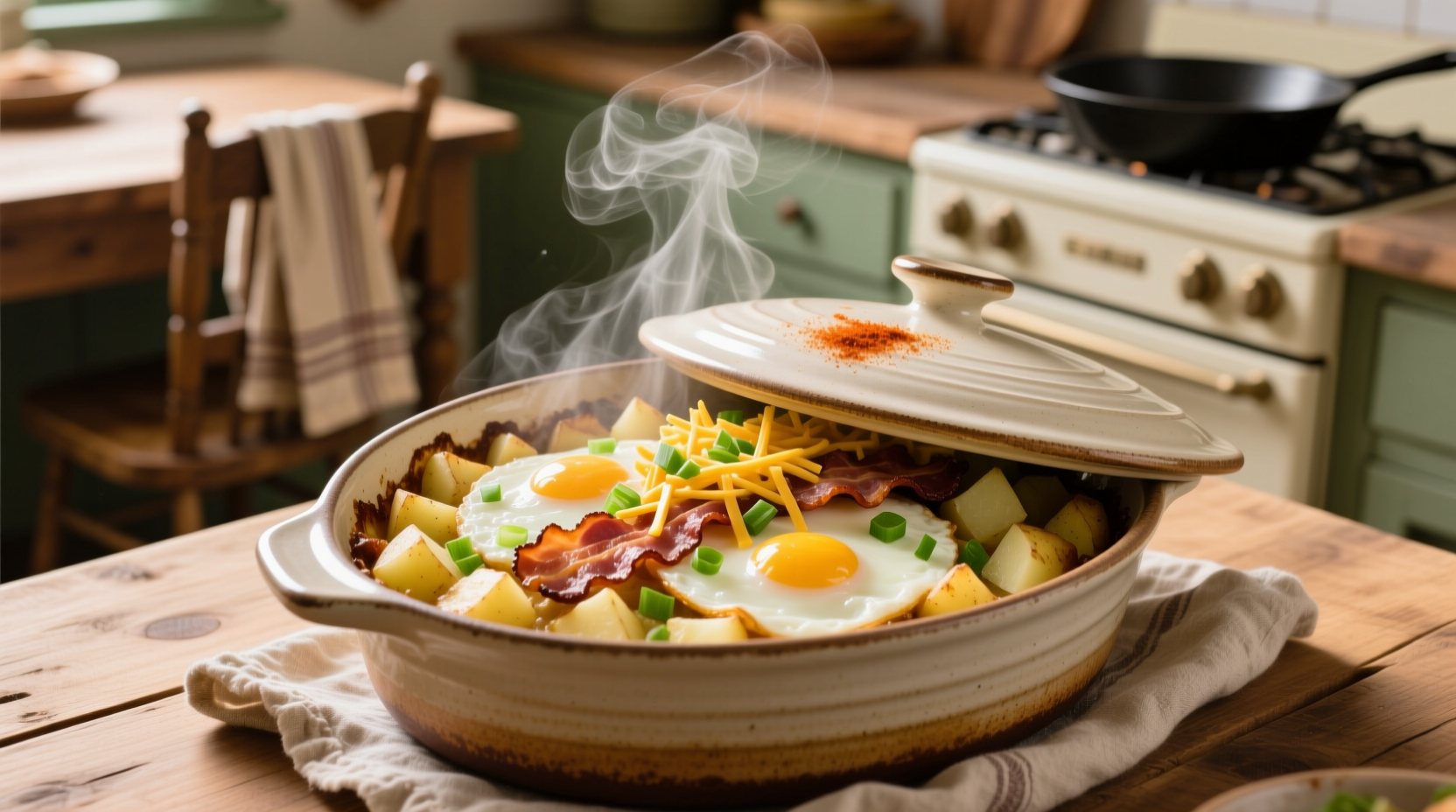 make a breakfast casserole overnight in the slow cooker