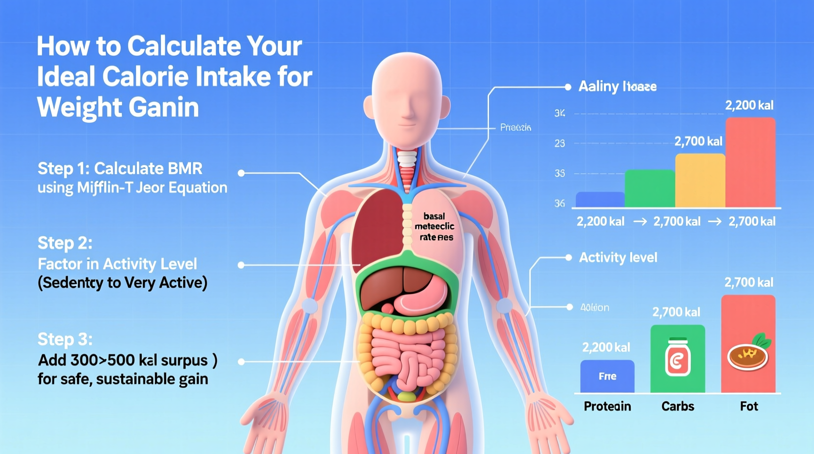 how to calculate the right calorie intake to gain weight effectively