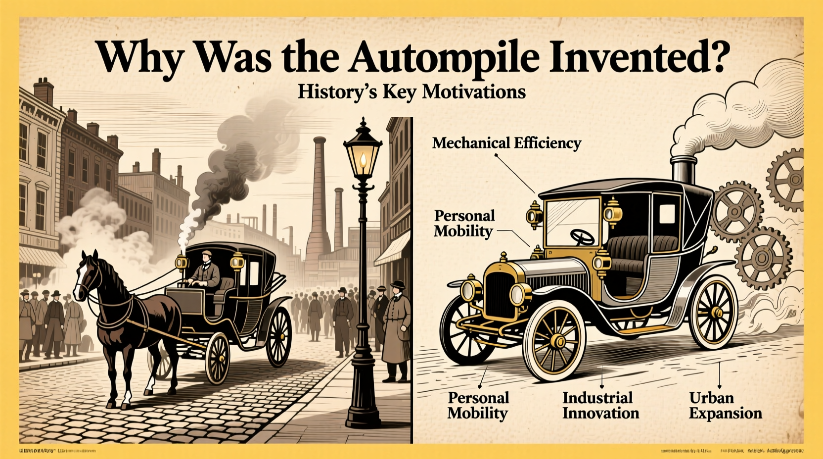 why was the automobile invented history key motivations