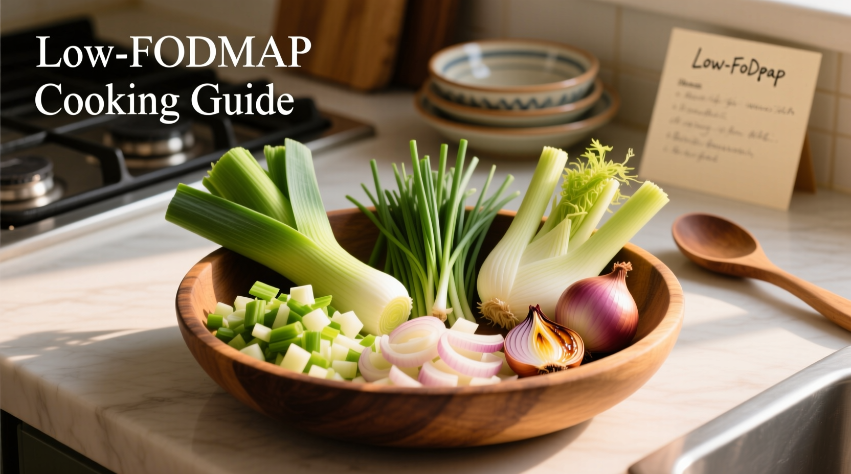 Low-FODMAP onion alternatives in cooking
