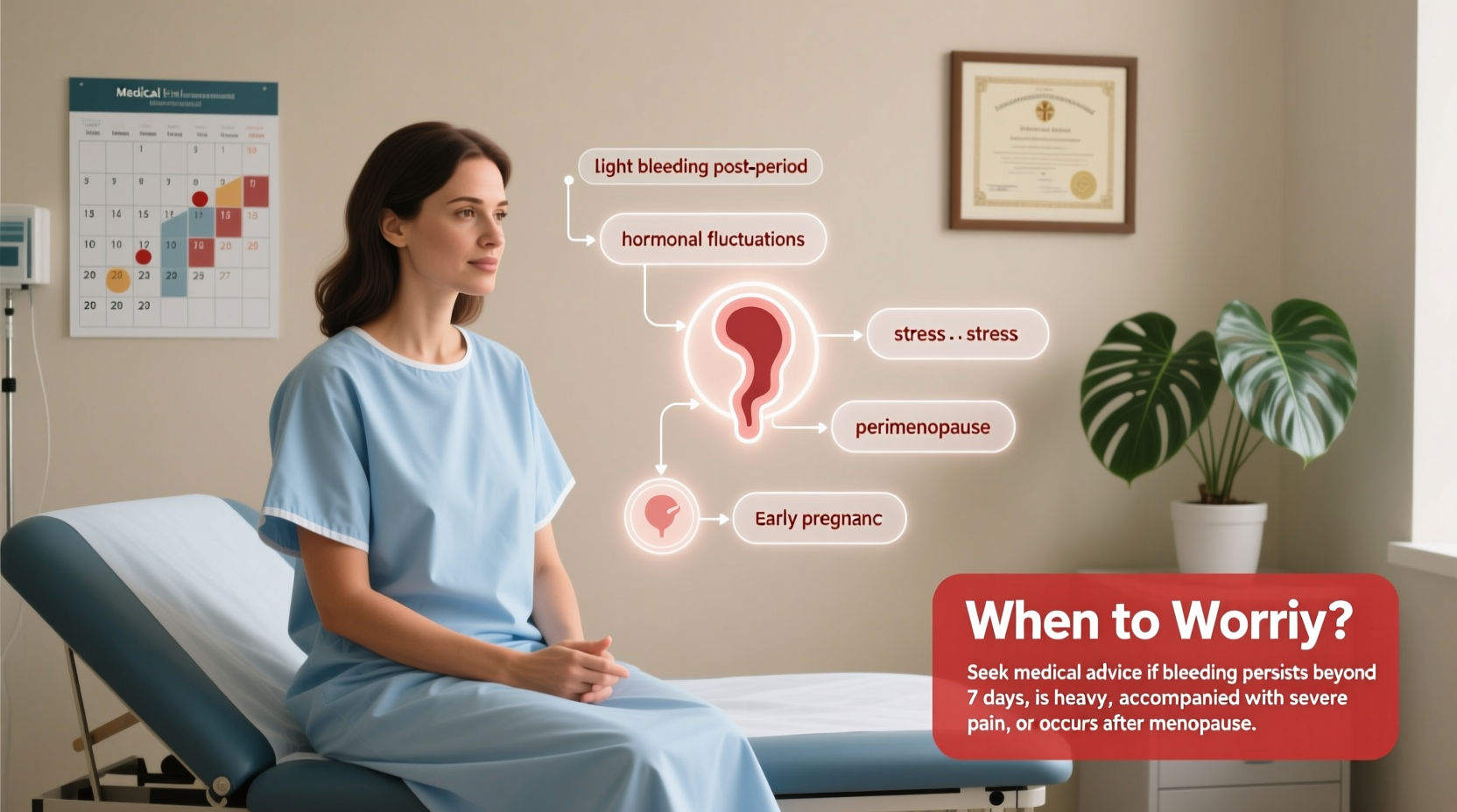 light bleeding after period common causes when to worry