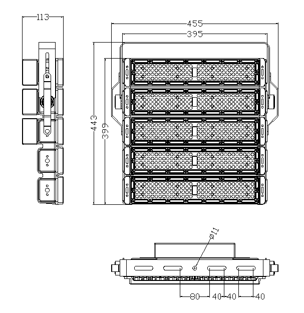Outdoor 100W one modular Led Flood Lights light for stadium