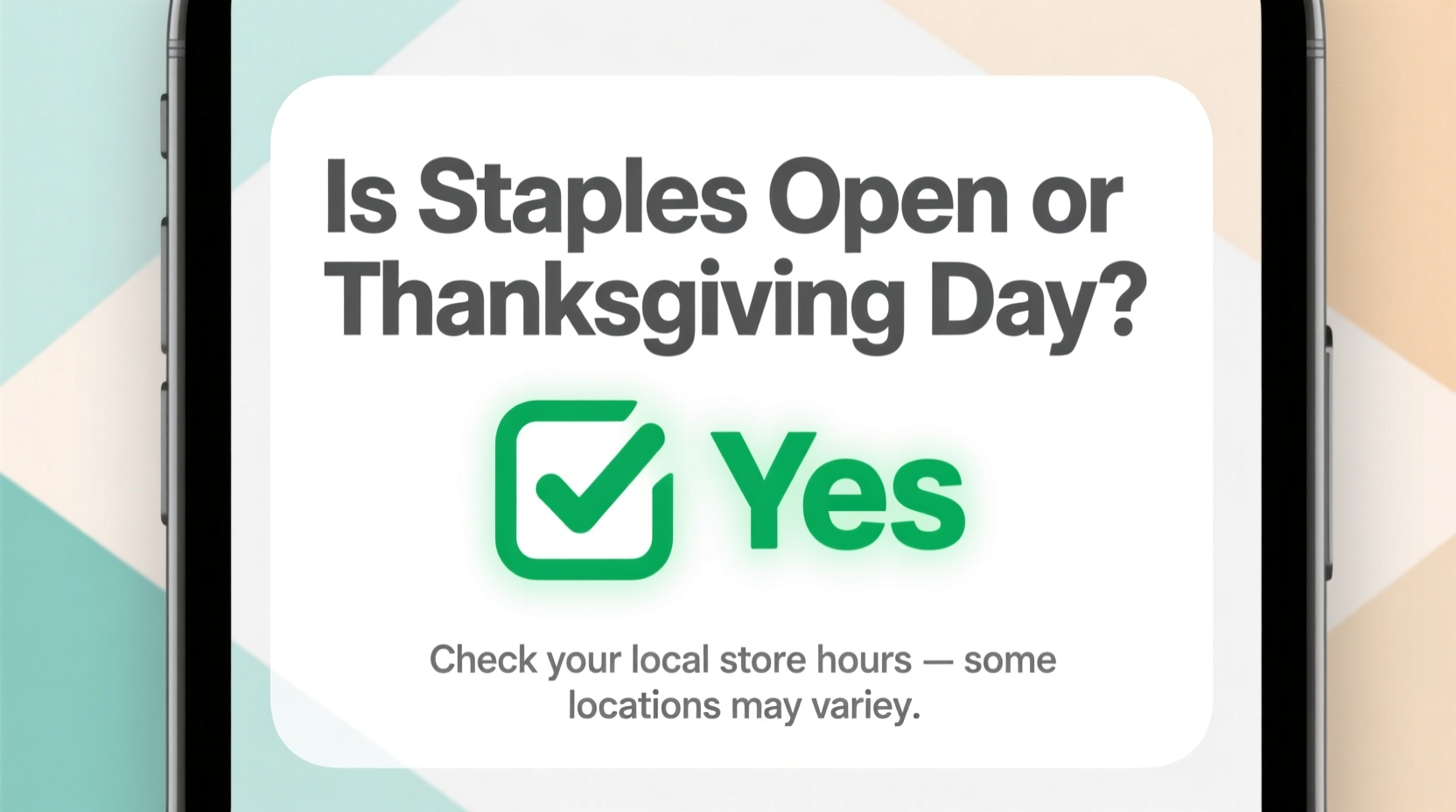is staples open on thanksgiving day
