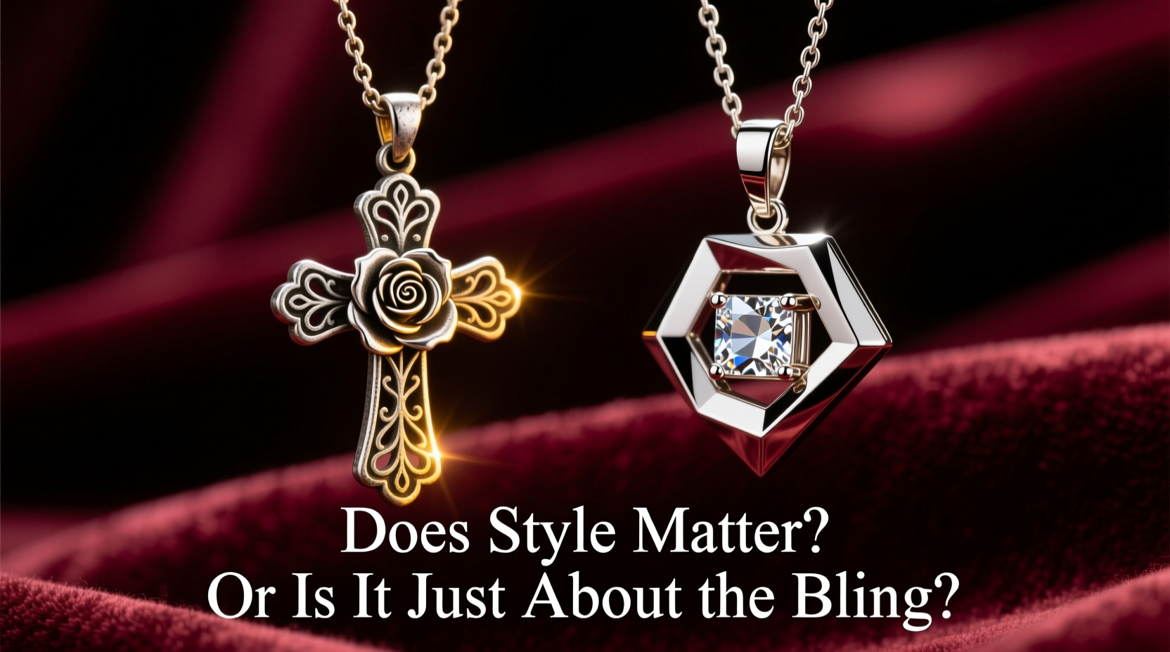 rose cross pendant vs fashion charm pendant does the style really matter or just the bling