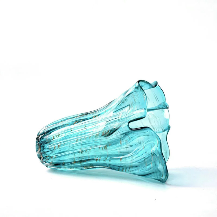 European style large transparent color hydroponic plant  living room decoration crafts modern glass vase