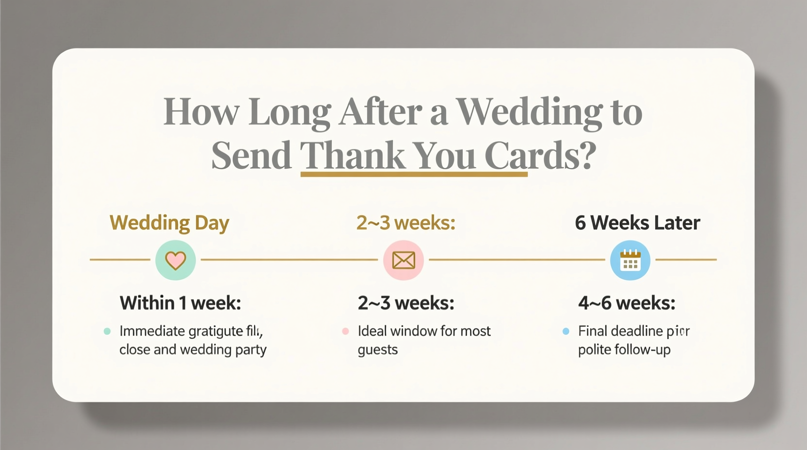 how long after a wedding to send thank you