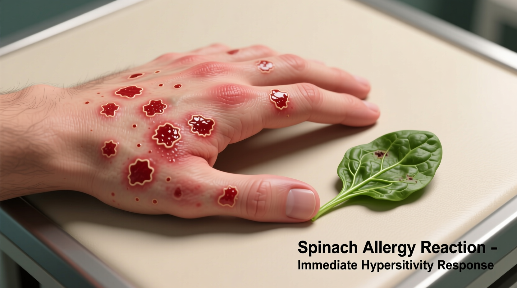 allergic reaction to spinach