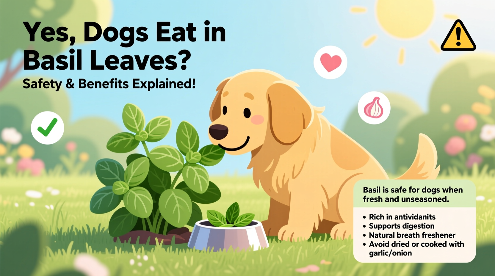 can dogs eat basil leaves