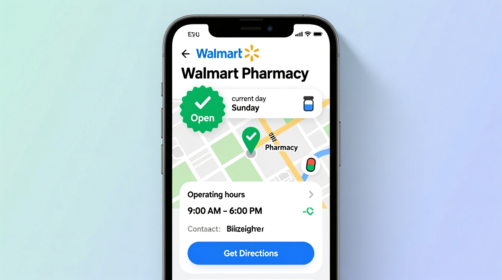 is walmart pharmacy open on sunday near me