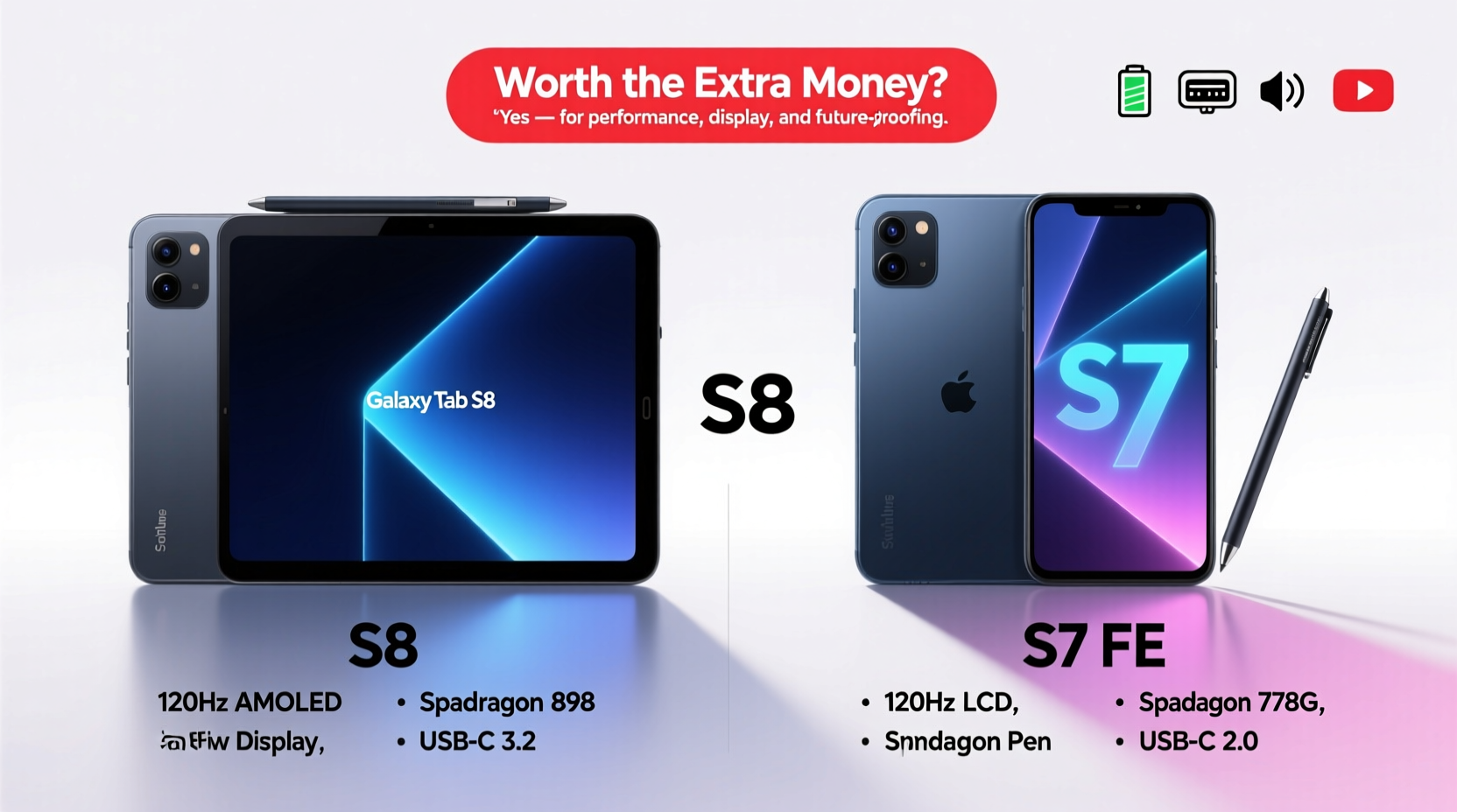 galaxy tab s8 vs s7 fe is the s8 really worth the extra money