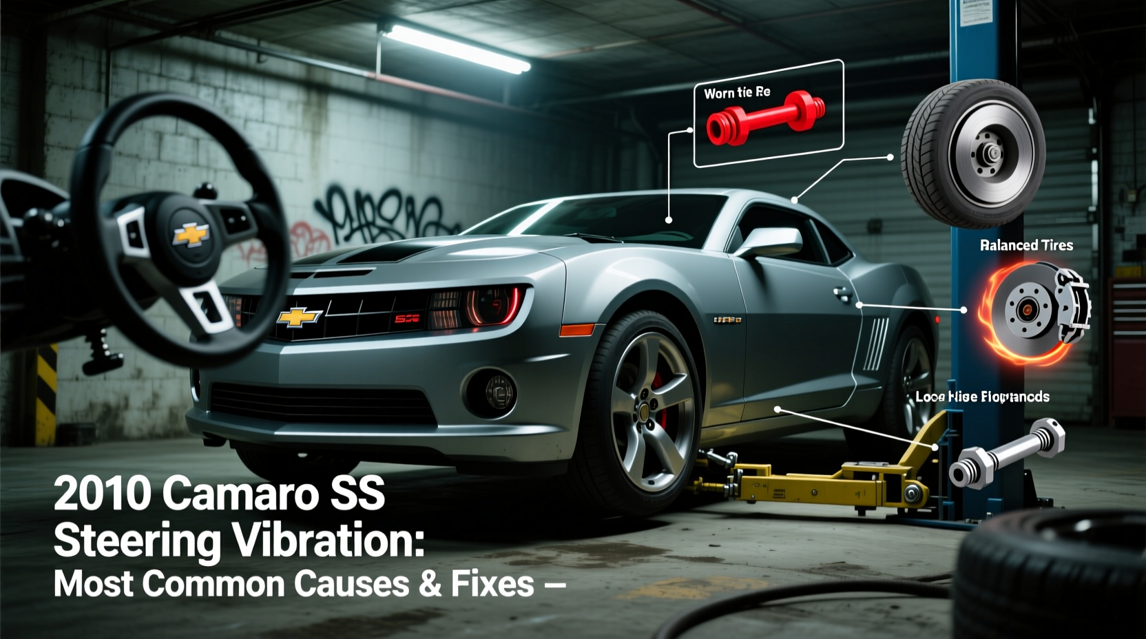 2010 camaro ss steering vibration cause
