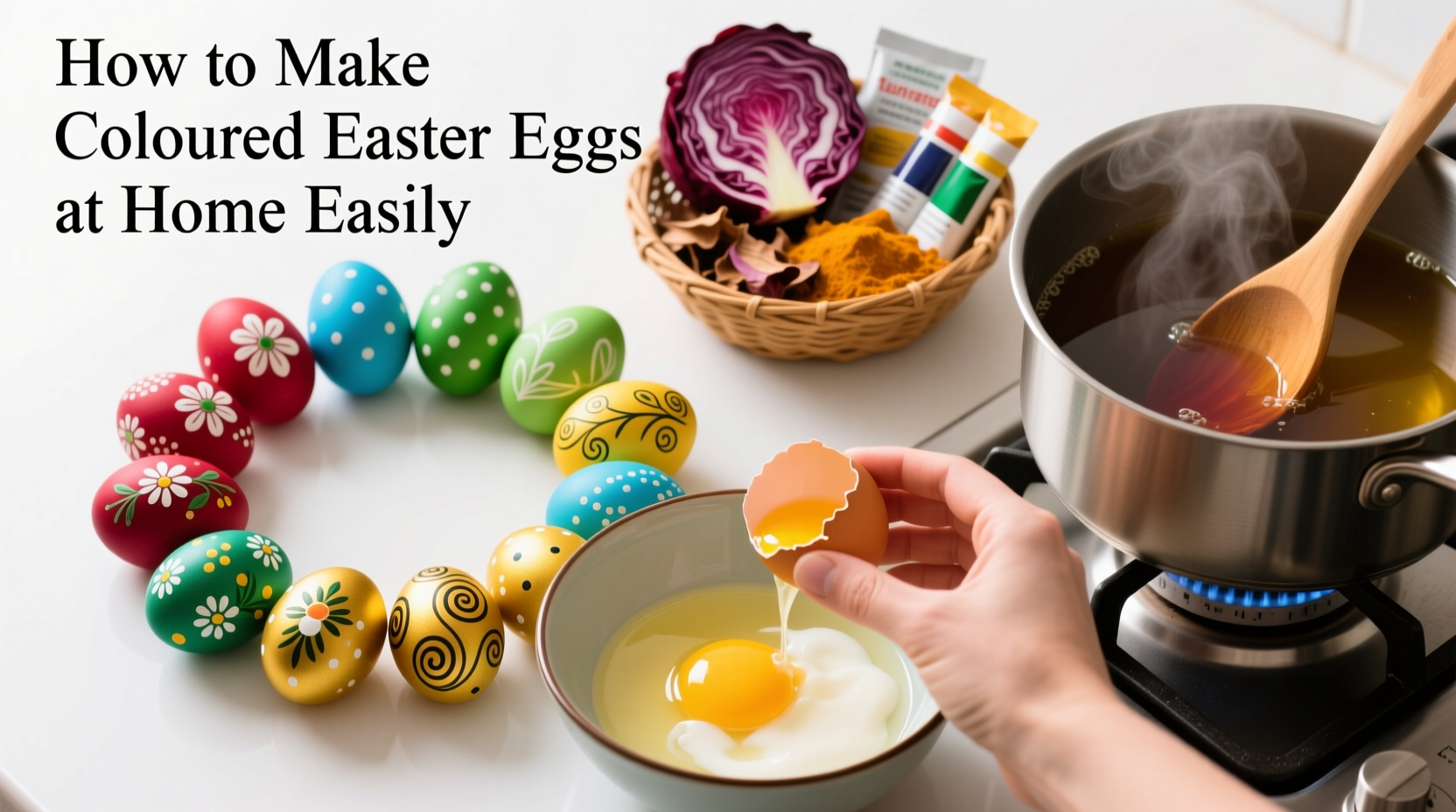 how to make coloured easter eggs