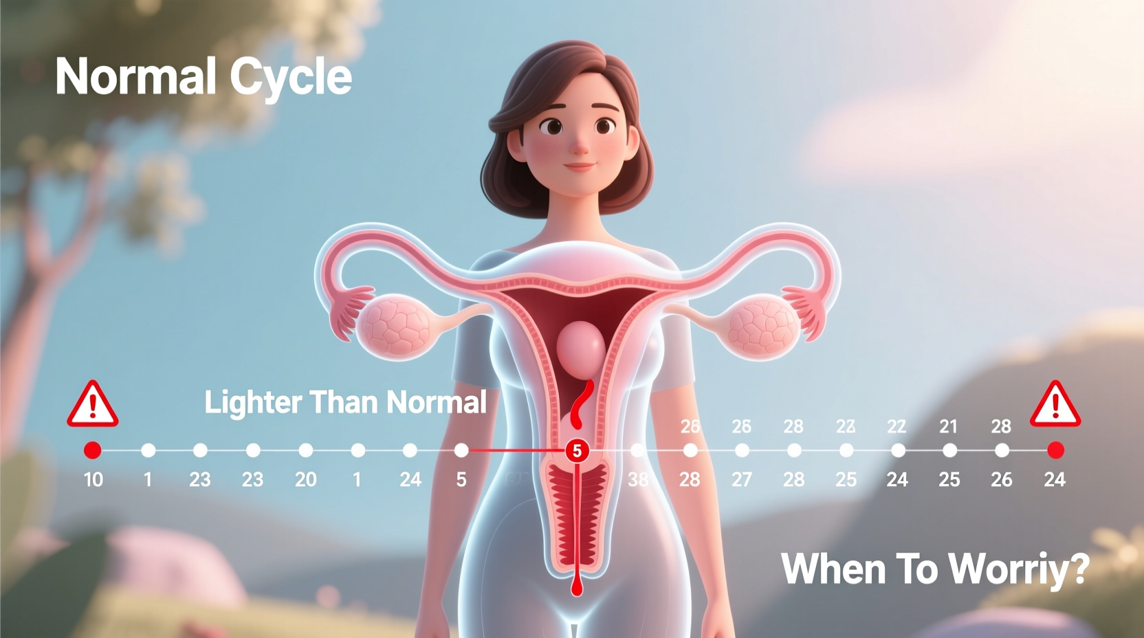 lighter period than normal common causes when to worry