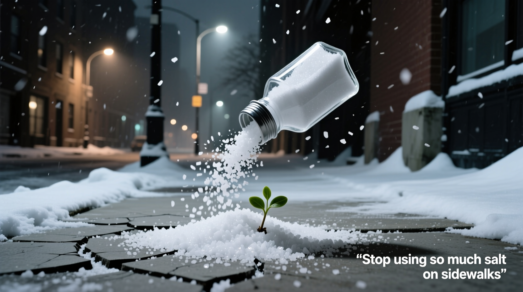 stop using so much salt on sidewalks