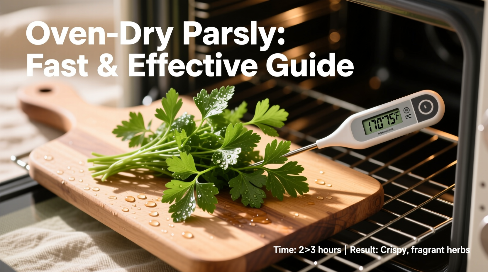 how to oven dry parsley