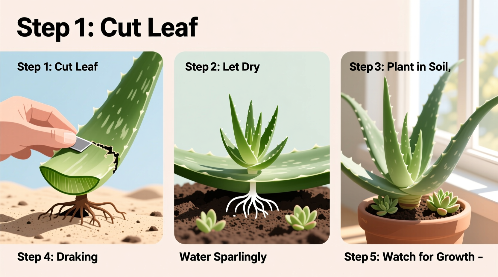 how to grow aloe vera from a leaf