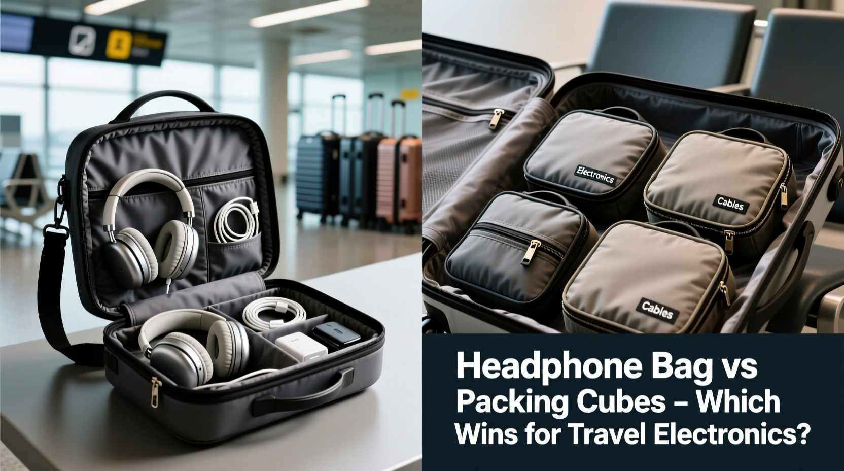 headphone bag vs packing cubes which is actually better for travel electronics