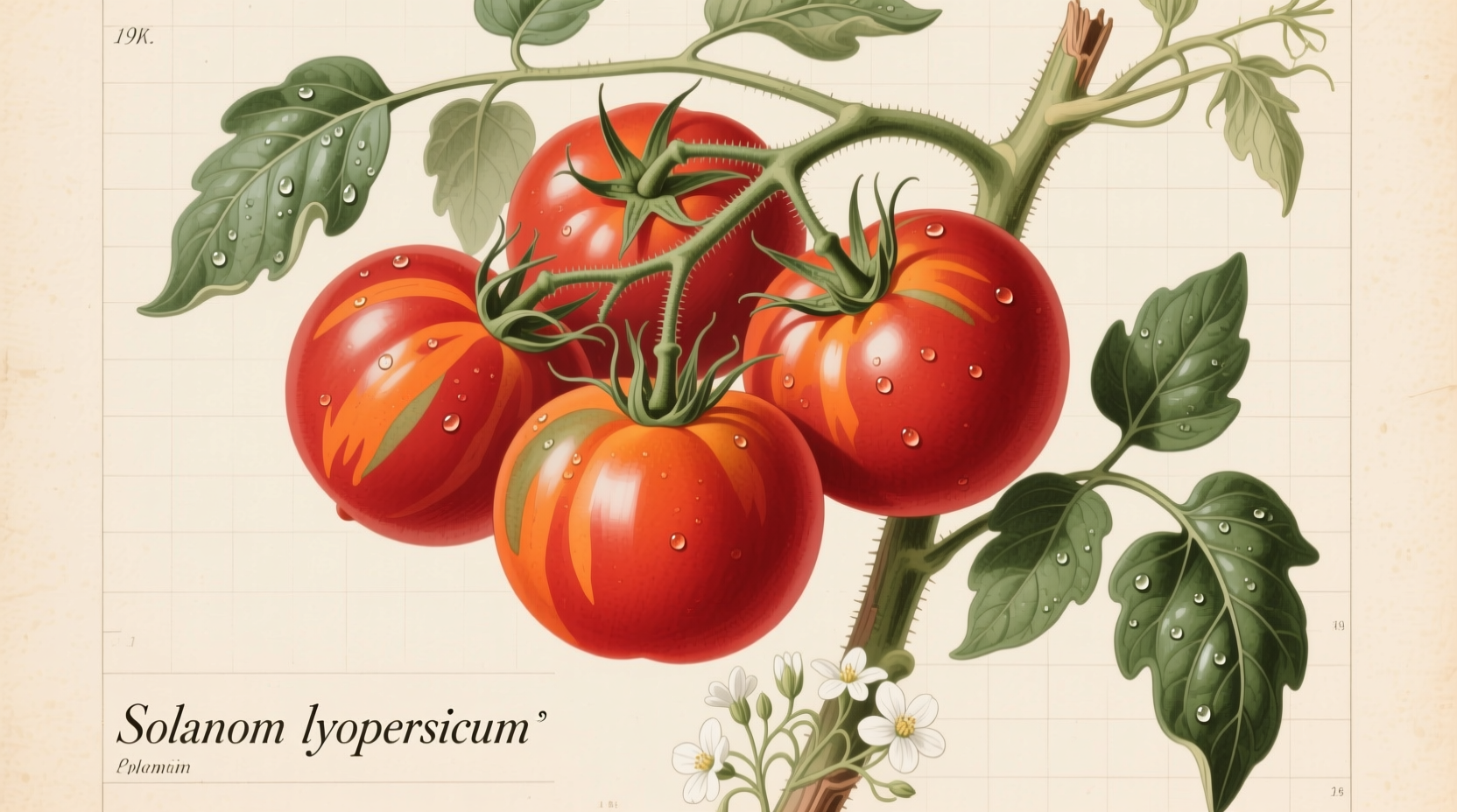 Fresh red tomatoes on vine