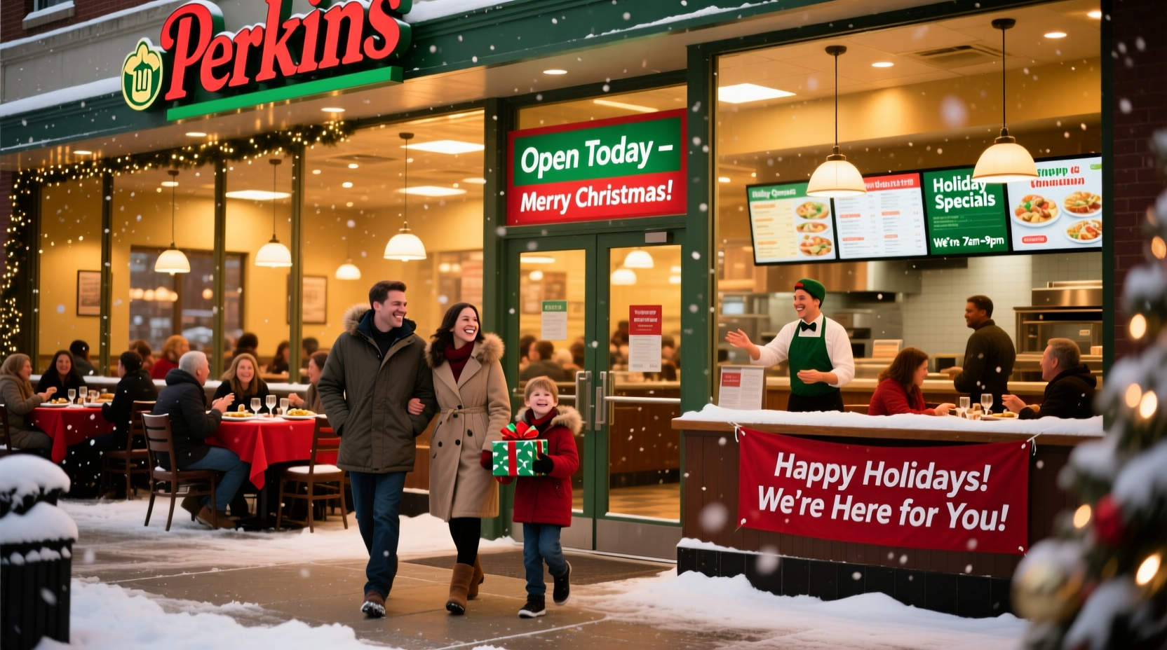 is perkins restaurant open on christmas day