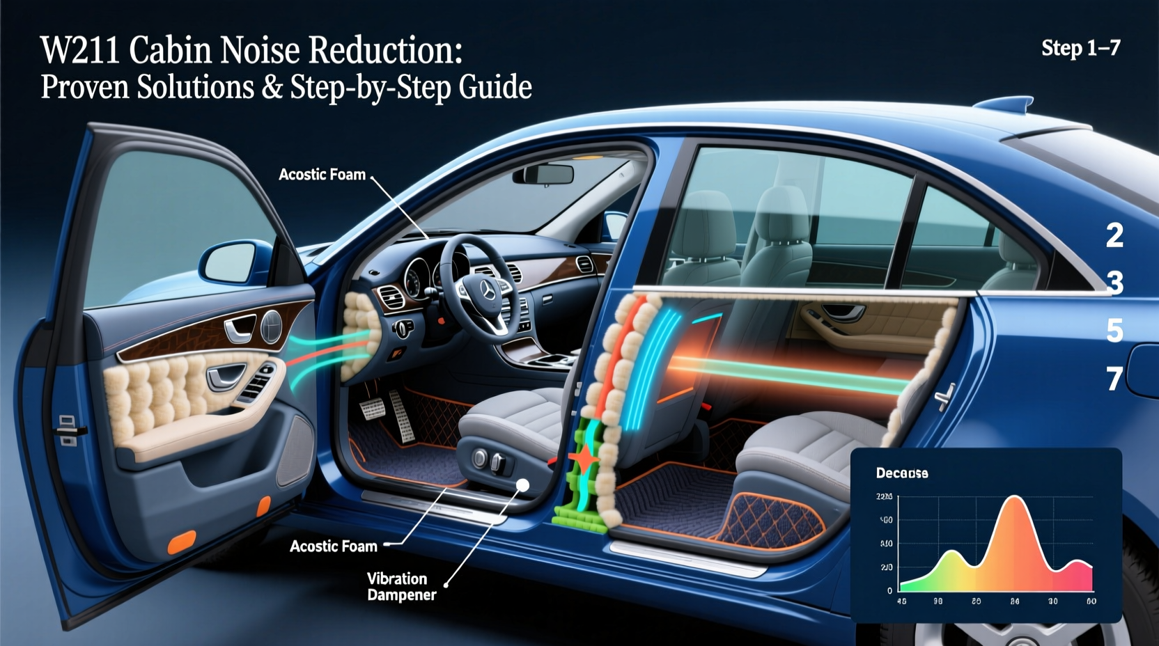 w211 cabin noise reduction