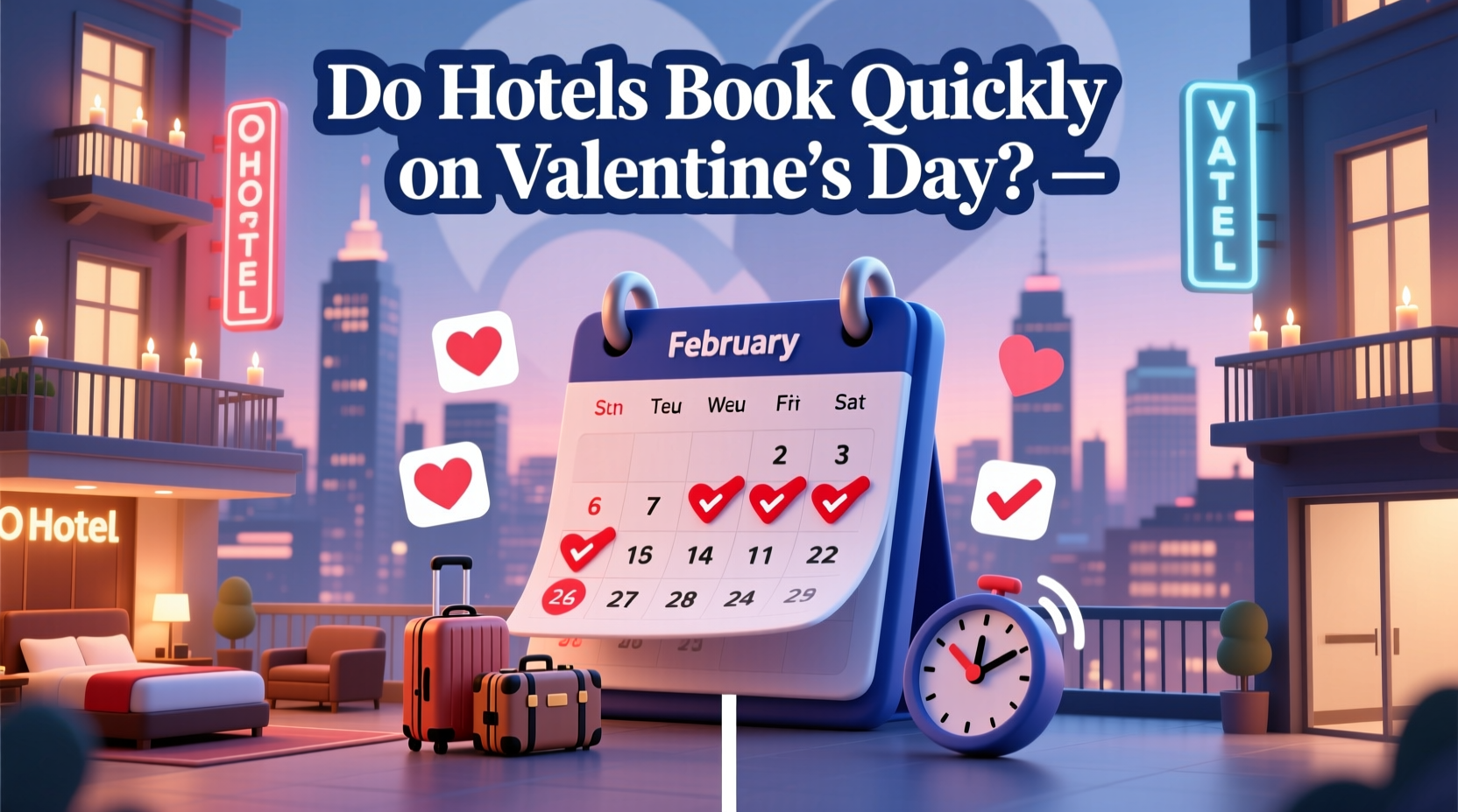 do hotels book quickly on valentines day