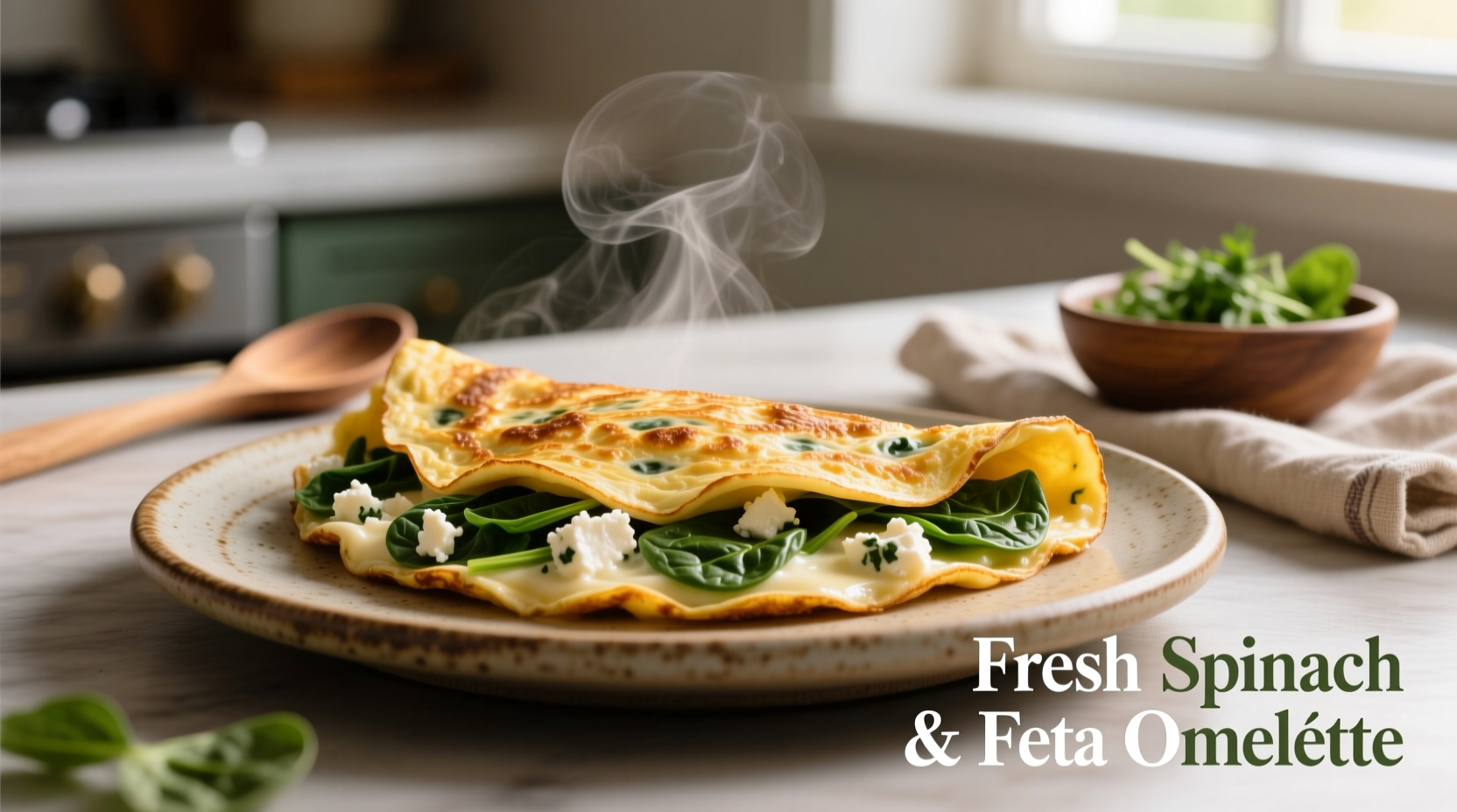 Perfect Spinach and Feta Omelette Recipe in 10 Minutes