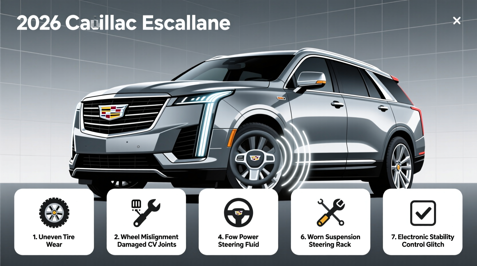 escalade 2026 steering vibration cause