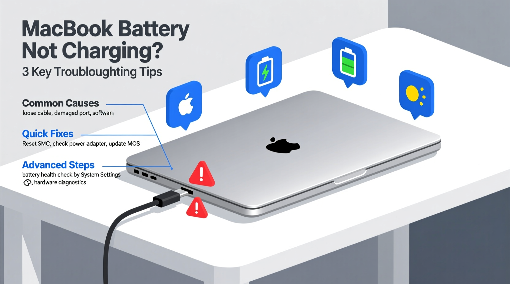 macbook battery not charging reasons troubleshooting tips 3