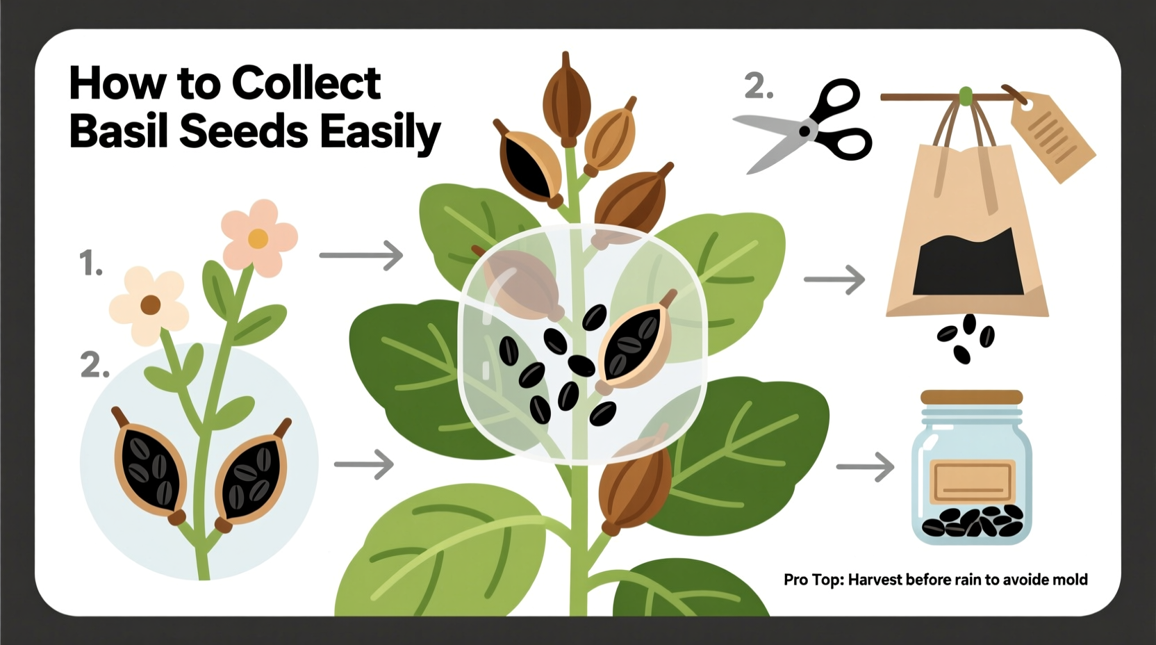 how to collect seeds from basil