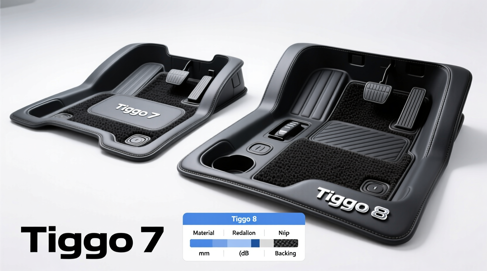 tiggo 7 vs 8 floor mats comparison