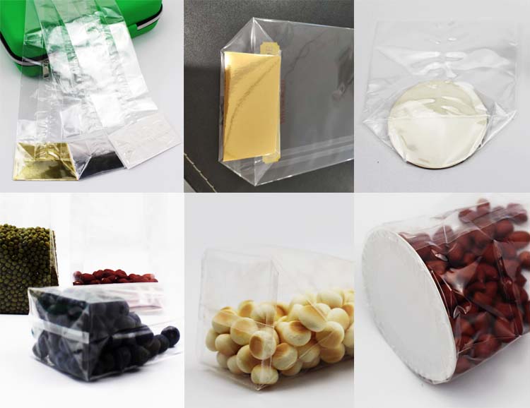 custom jelly printing transparent OPP plastic bopp clear opp plastic square bottom bag