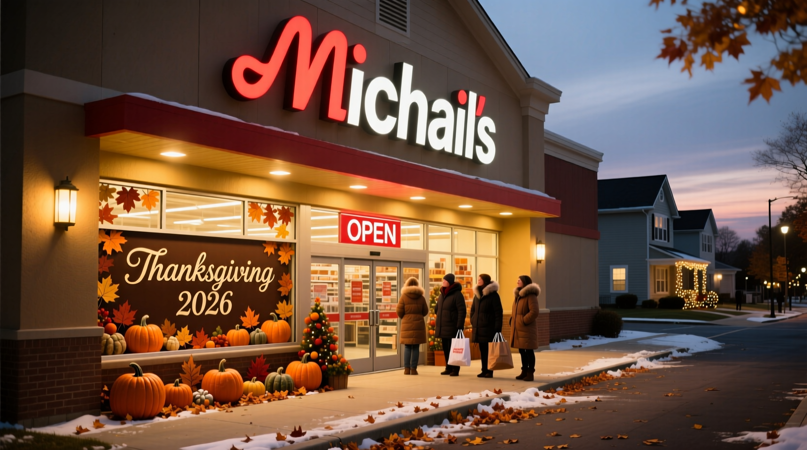 is michaels open on thanksgiving 2026