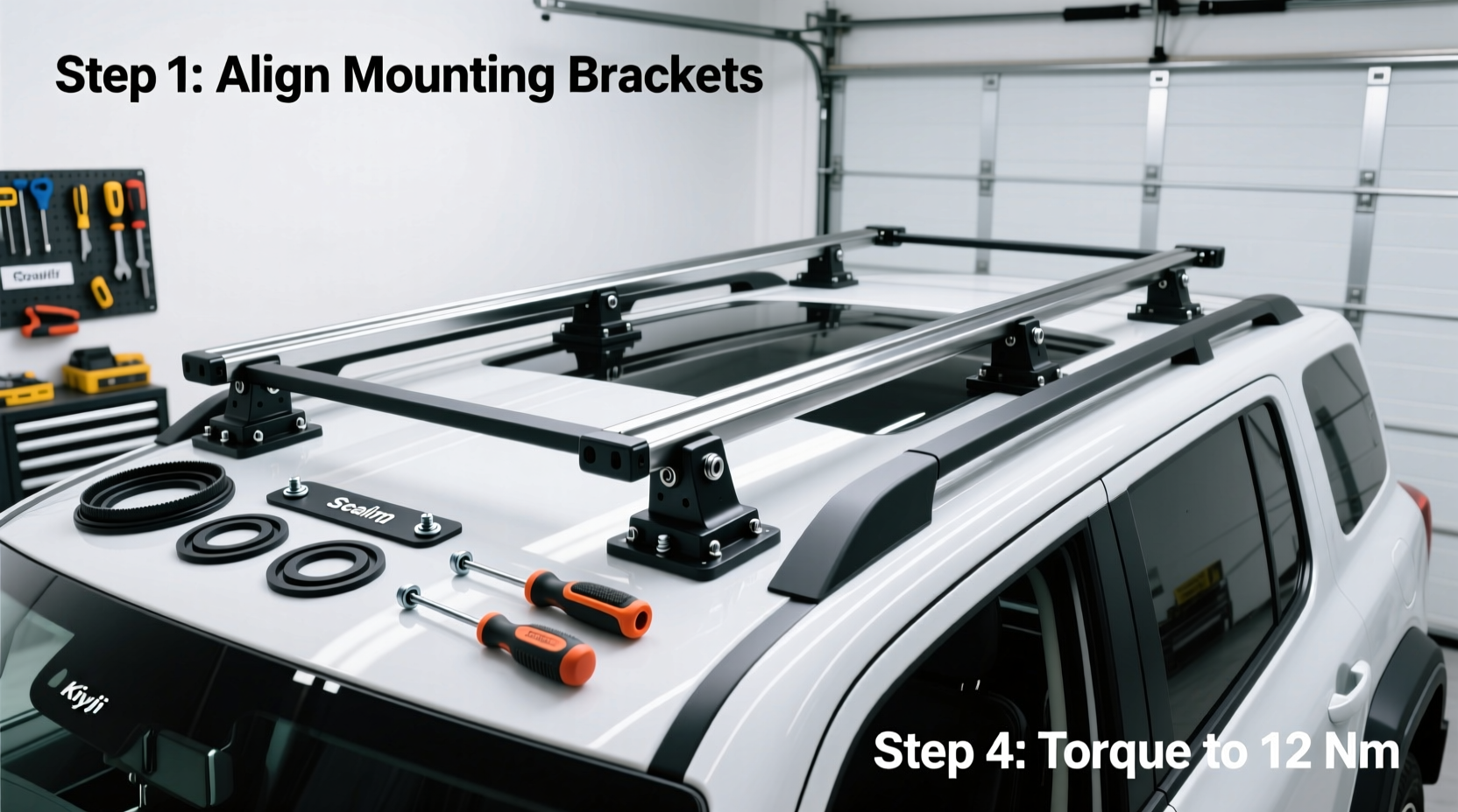 kaiyi x7 roof rack install