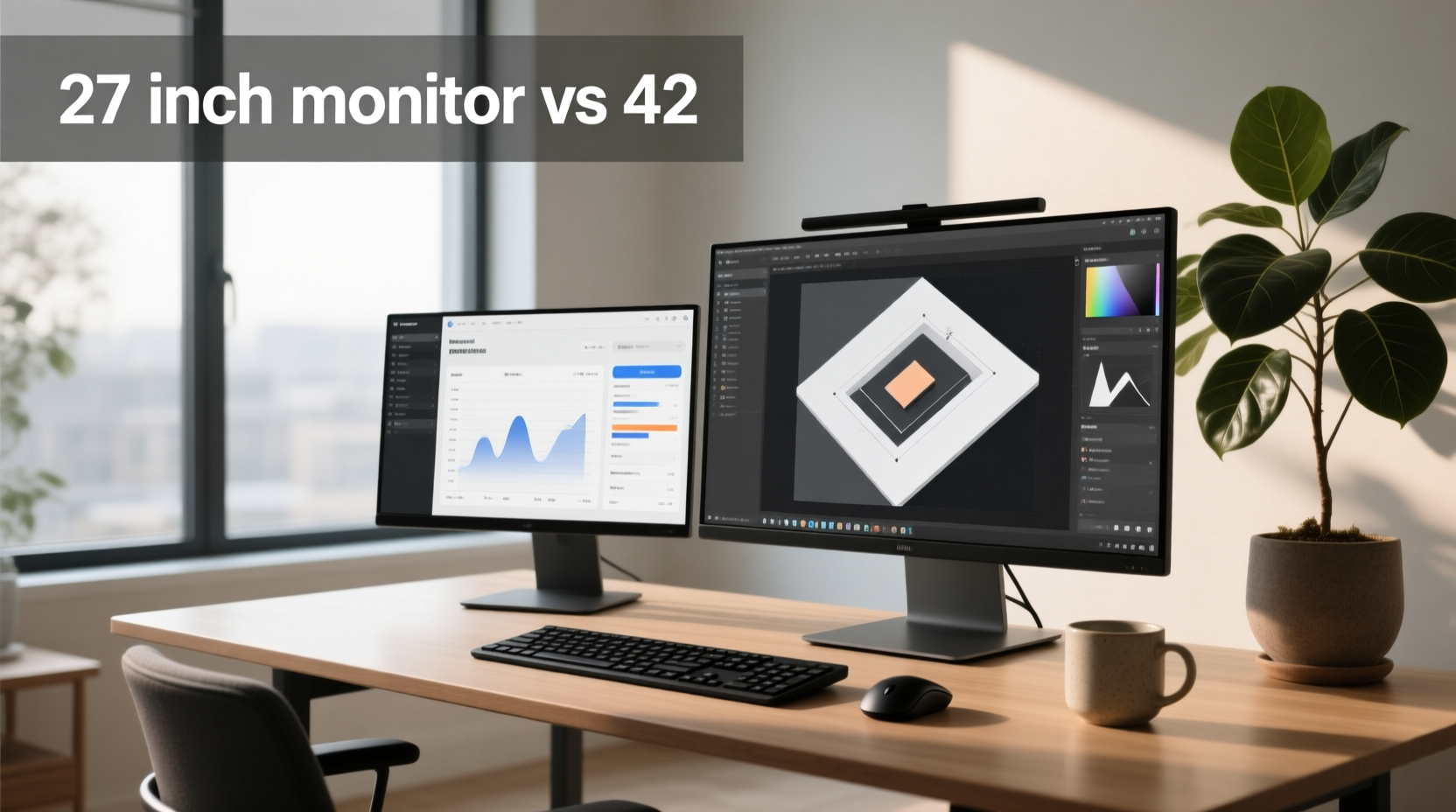 27 vs 32 inch monitor which size fits your desk use case