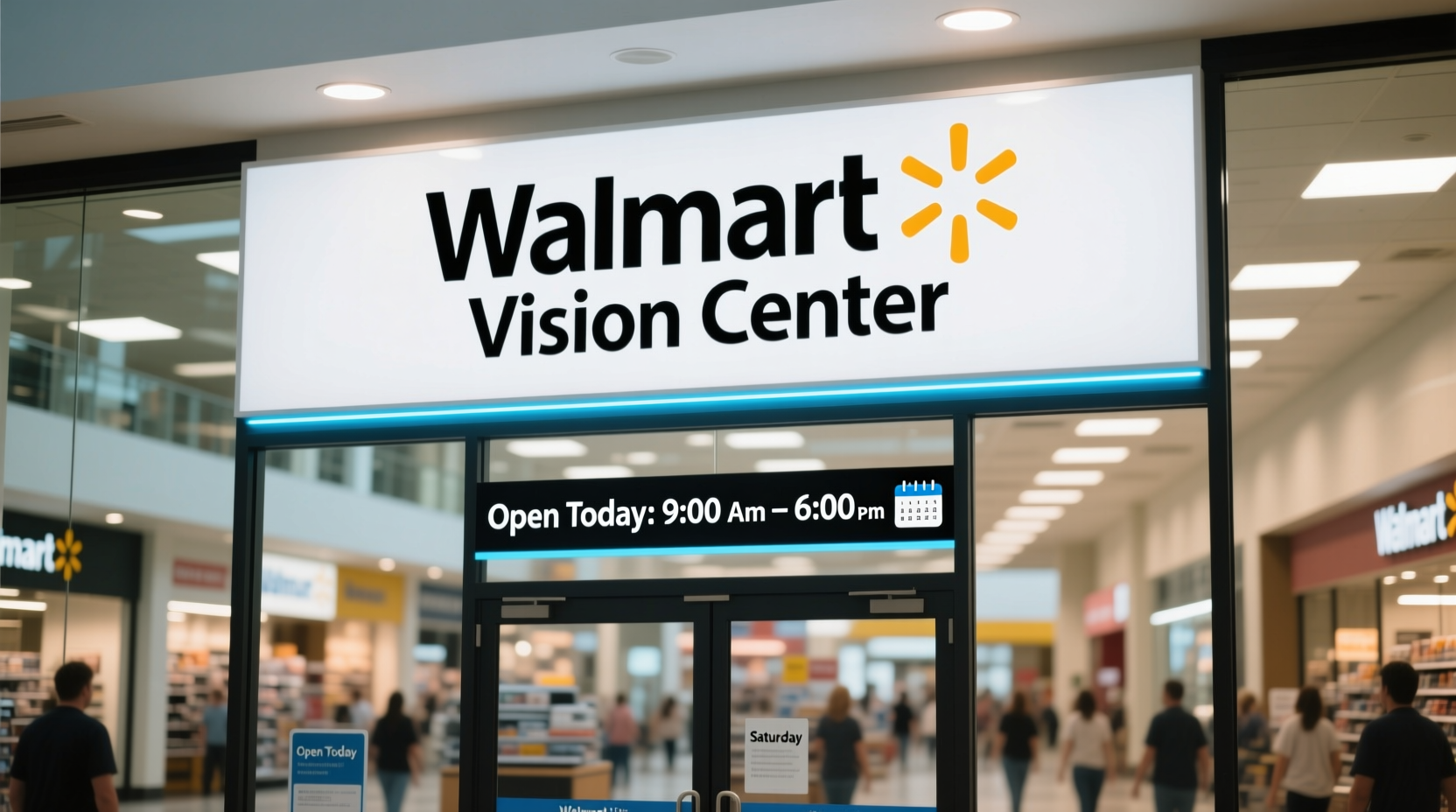 is the walmart vision center open on saturday