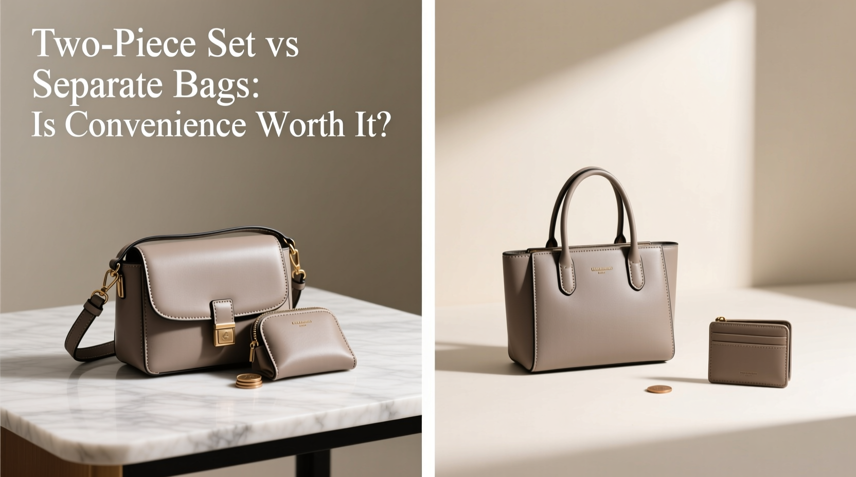two piece bag set vs separate handbag and wallet is the convenience worth it