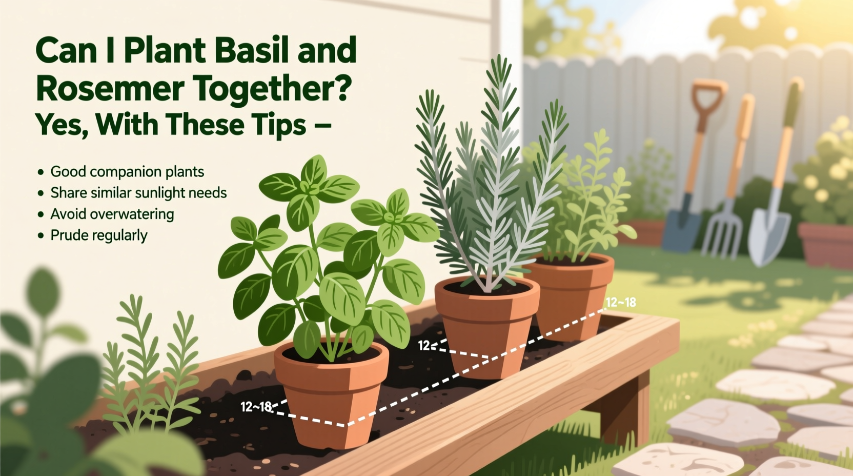 can i plant basil and rosemary together