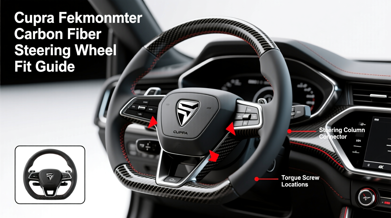 cupra formentor carbon fiber steering fit