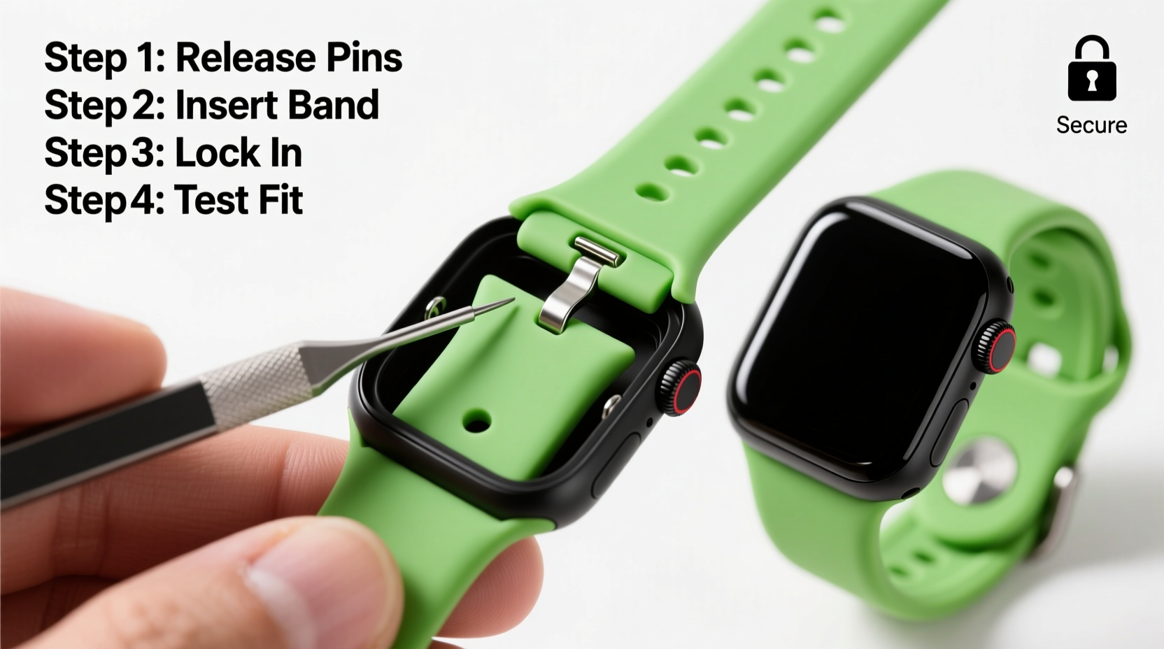 step by step guide to installing and securing your apple watch replacement band with ease