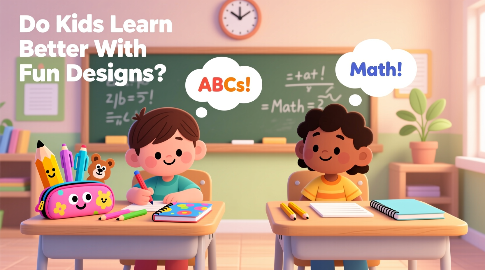 cartoon vs plain stationery do kids really learn better with fun designs