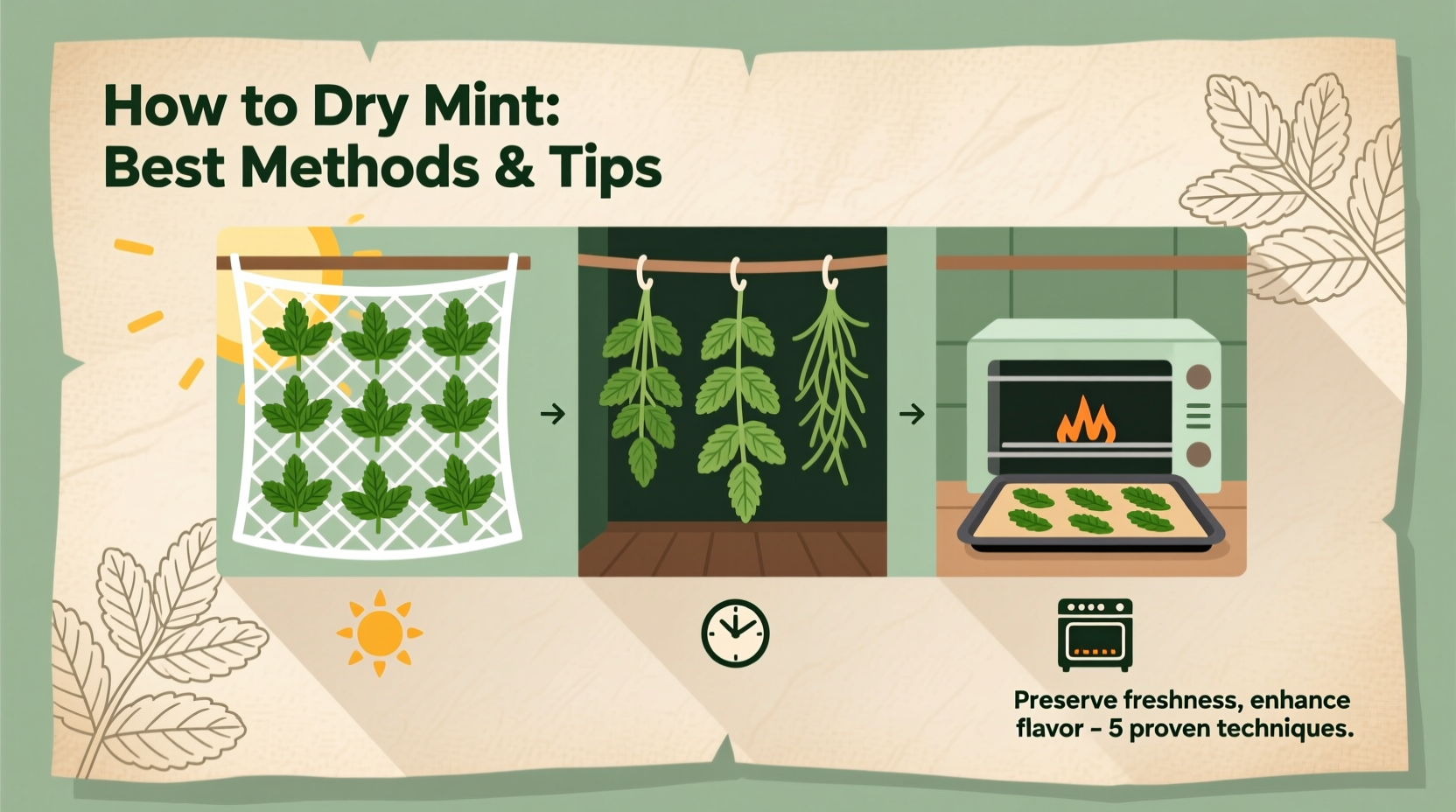 how to dry mint