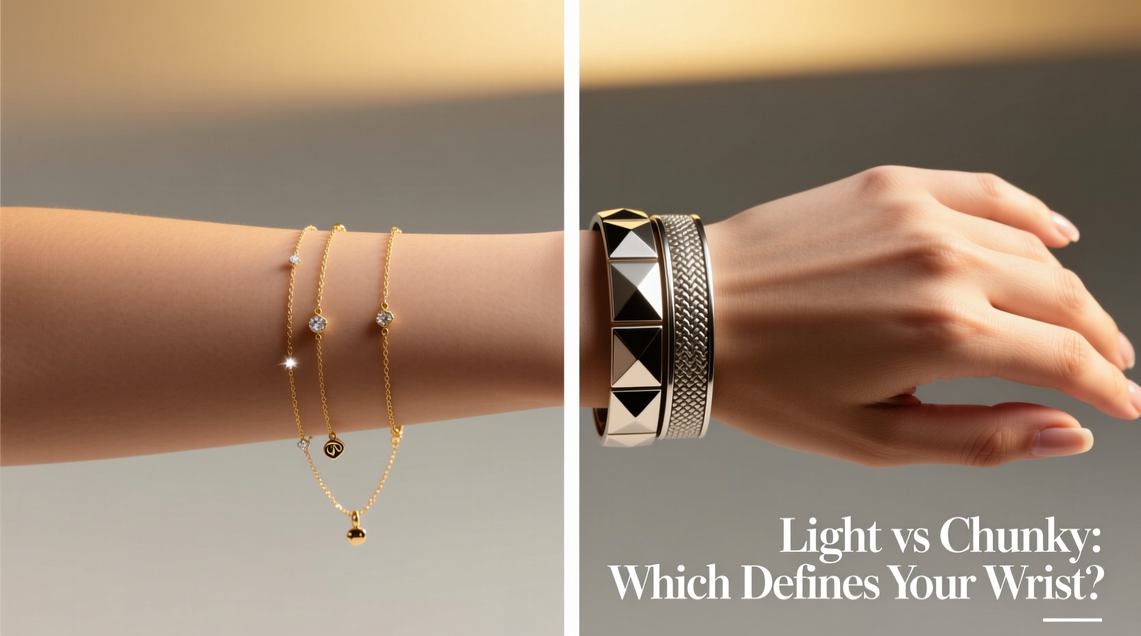 light vs chunky bracelets which style makes your wrist look better