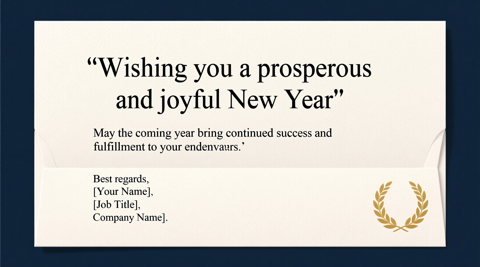 how to wish happy new year in formal email